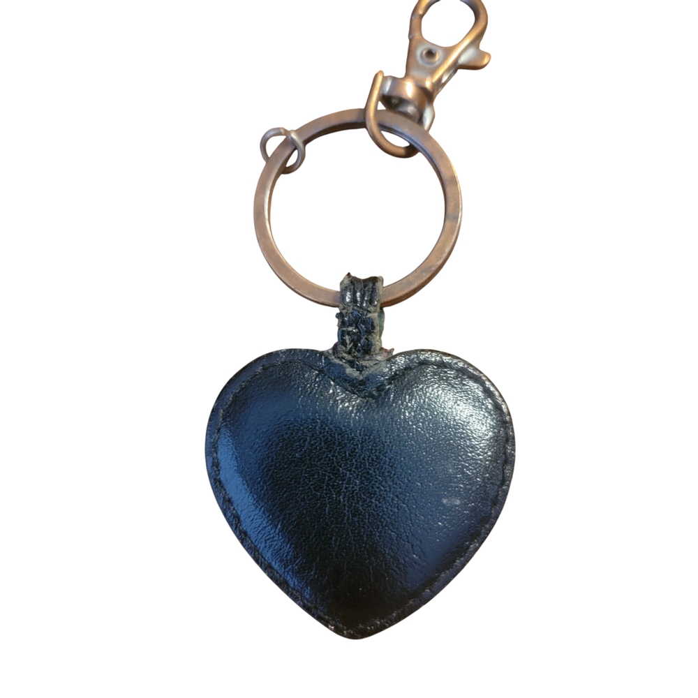 Black Heart Keychain Accessory.
